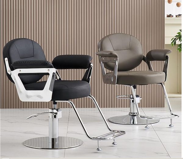 Chaise de coupe de cheveux haut de gamme pour salon de coiffure, chaise de coiffure spéciale pour salon de coiffure, simple, rotative, chaise de levage, de repassage et de teinture, meubles de salon, chaise de barbier de salon