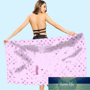 Serviette de plage haut de gamme en microfibre, pas facile à pelucher, absorbante, vente directe d'usine, serviettes de bain imprimées portables pour la natation