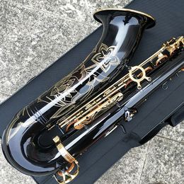 High-end zwart goud YTS-875 B-tune professionele tenorsaxofoon zwart nikkel goud materiaal vergulde tenorsax jazz instrument