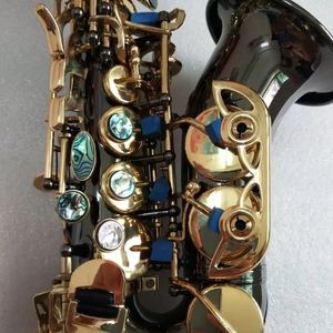 Saxofón de tono alto con flexión profesional B-key de estructura original de oro de níquel negro de gama alta 992 tono de grado profesional SAX