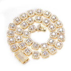 Chaînes bling haut de gamme Bijoux masculin 16 18 20 22 24inch 18K Gold plaqué CZ Miami Colliers de chaîne cubaine Colliers de diamant 2002000