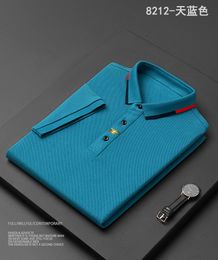 haut de gamme Marque Paul T-shirt à manches courtes hommes Bee polo 100% coton revers Business coréen été Broderie Vêtements pour hommes 220402
