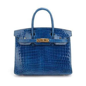 Sac de créateur de platine de marque haut de gamme sac à main pour femme sac à main pour le cuir de sac à main pour le cuir Nile Crocodile Gold-Gloss.