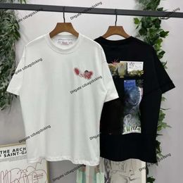 Camisetas de marca de alta gama Summer New Fashion Diseño de moda pura algodón puro Camisas de ocio de lujo de manga corta y femenina 90% Ventas calientes de fábrica al por mayor