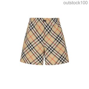 High -end Buurberlyes -kostuums voor vrouwelijke mannen dames geruite shorts shorts senior merk casual zomer designer shorts