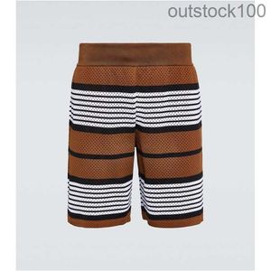 High -end Buurberlyes -kostuums voor vrouwelijke mannen Mens gestreepte polyamide mesh shorts Senior merk Casual Summer Designer Shorts