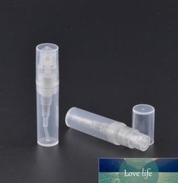 Haut de gamme transparent vaporisateur rechargeable bouteille vide petit rond en plastique mini atomiseur voyage cosmétique maquillage conteneur pour bouteilles de lotion de parfum 2ML/2G