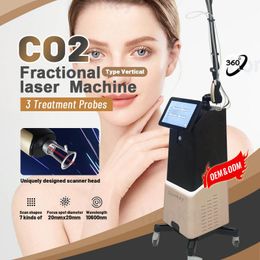 Haut de gamme CO2 fractionné laser lifting rides acné enlever la peau resurfaçage coupe taupe vagin soin resserrement multi-effet 10600nm machine