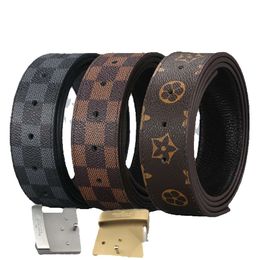 Tendance en cuir à motifs de café haut de gamme, ceinture d'affaires et de loisirs atmosphérique, ceinture de pantalon polyvalente en acier inoxydable pour hommes