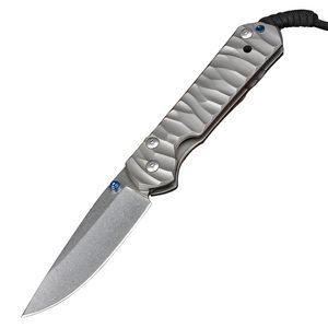 High-end CR zakmes D2 stalen mes TC4 titanium legering handvat camping jacht survival zakmessen EDC snijgereedschappen