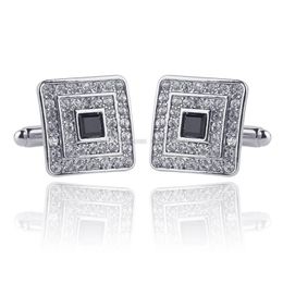 High-end kristallen manchet links Diamond Cross Sign Email Cufflinks Business Franch T Shirts Suits Button Will en Sandy Jewelry