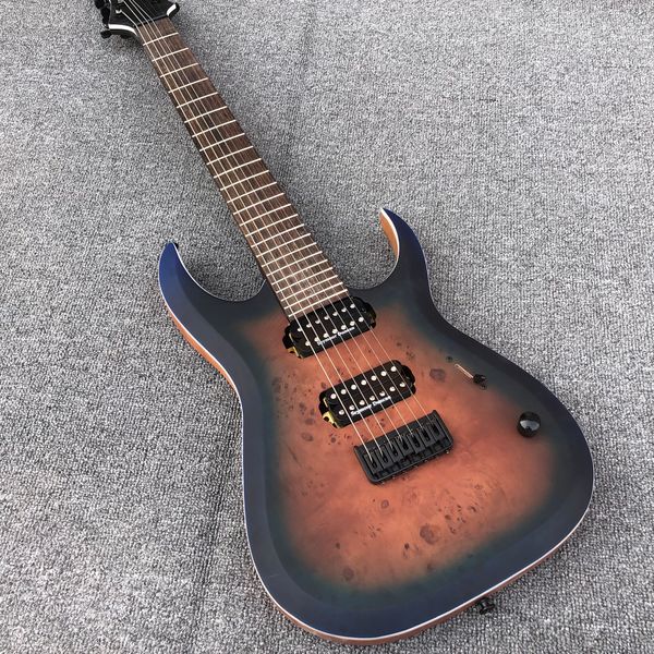 Guitarra eléctrica personalizada de alta gama, desgastada, con incrustaciones de cuerpo y mástil de una sola pieza, por tiempo limitado y