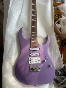 Guitare électrique à touche en palissandre personnalisée haut de gamme, corps violet, expédition rapide