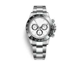 Design haut de gamme version de luxe montre pour hommes montres de sport automatiques verre saphir en acier inoxydable bracelet à boucle originale cadran blanc montres pour hommes A0