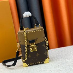 High-end designer tas heren en dames lederen presbyopie crossbody tas afneembare ketting schoudertas mode mini draagtas #82465