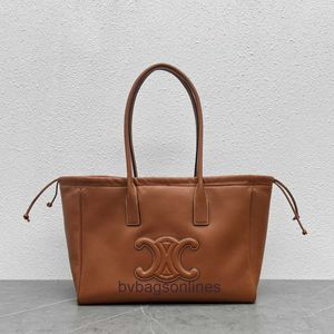 Sacs de créateurs haut de gamme pour femmes celli nouvelles cabas de vache grainée en cuir cordon de crampon grand sac d'épalas marron original 1: 1 avec logo et boîte réels