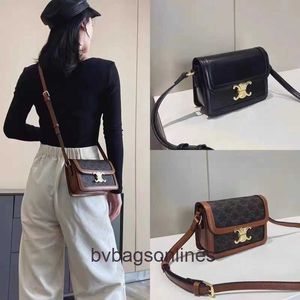 High -end designer tassen voor vrouwen celli dezelfde stijl dames tas kleine vierkante zak koehide tofu tas dames een schouder crossbody kleine tas oude bloem origineel 1: 1 met logo