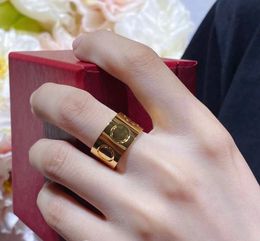 High-end designer bandringen voor 18K Gold Sterling Silver Love Diamond-Free Paar's Ring Jewelry Accessoires voor heren en dames
