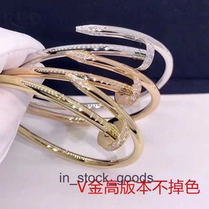 High -end designer Barmels voor Carter V Gouden nagelarmband gemaakt Dikke vergulde 18K roségoud en staart met diamanten armband sieraden origineel 1: 1 met echt logo