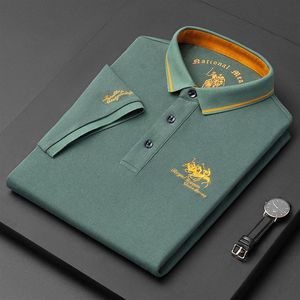 Polo en coton de marque de créateur haut de gamme pour hommes, mode d'été brodée à manches courtes, T-shirt d'affaires coréen décontracté pour hommes 220706205v