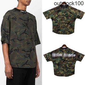 Vêtements de créateurs haut de gamme pour les angles PAA Back Letter Imprimée T-shirt à manches courtes Mentille pour femmes High Street Camo Maloufle avec 1: 1 Étiquettes originales