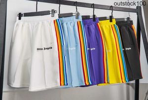 High -end designer kleding voor PAA -hoeken correct van Rainbow Ribbon Stripe shorts voor geliefden met 1: 1 originele labels