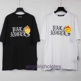 Vêtements de créateurs haut de gamme pour la tendance PA Angelss Pa Angels Off Boîte à manches Tshirt décontracté Le lettre de visage souriant imprime