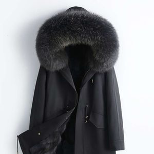 Le style de doublure intérieure en fourrure de créateur haut de gamme surmonte le manteau détachable de longueur moyenne pour hommes 7EOA