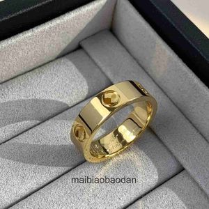 High -end designer sieradenringen voor dames carter v goud dik vergulde 18k liefde breed diamant gratis drie diamanten ring mode ring origineel 1: 1 met echt logo