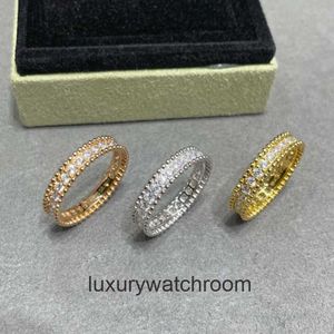 Anneaux de créateurs haut de gamme 1: 1 pour Vancleff 18k Gold Diamond Ring For Women Gold Gold Pure Silver Edition Edition Luxury Luxury et Design unique avec sens de haut niveau