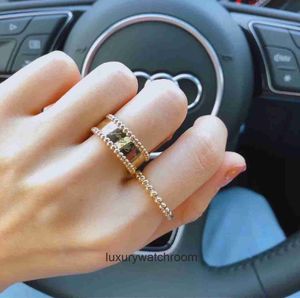 Anneaux de concepteur haut de gamme pour vanneff anneau de signature anglaise Vancleff Femme Kaléidoscope Ball Lucky Ring plaqué avec Gold Rose 18K Original 1: 1 avec logo réel