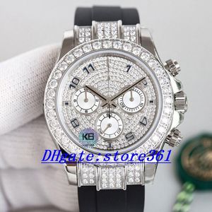 High-end diamanten horloges man horloge heren ijs uit polshorloge voor heren lichtgevende saffier diamanten bezel rubberen band groene doos Arabische wijzerplaat waterdicht sport klassiek-03