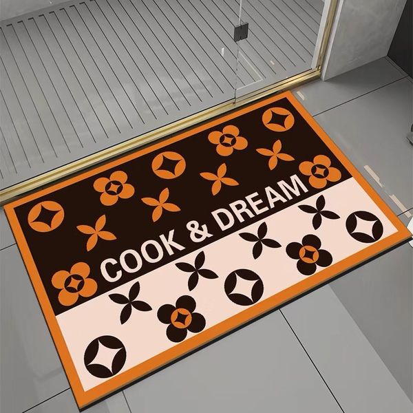 Tapis absorbant de boue de diatomée haut de gamme, tapis de sol de cuisine, moderne et minimaliste, pour toilettes, chambre à coucher, porte d'entrée