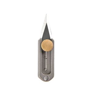 Couteau de poche EDC haut de gamme 420J2 lame de lavage en pierre TC4 poignée en alliage de titane Mini couteaux utilitaires