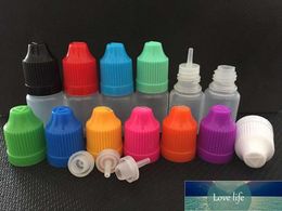 Flacons compte-gouttes Eliquid haut de gamme 3 ml 5 ml 10 ml 15 ml 20 ml 30 ml 50 ml 60 ml 100 ml 120 ml Bouteilles en plastique avec bouchons à l'épreuve des enfants E cigs Bouteille de jus