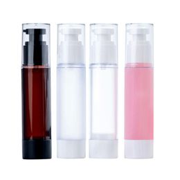Pompa airless vuota di fascia alta e flaconi spray Lozione ricaricabile Crema Dispenser per bottiglie cosmetiche in plastica Contenitori da viaggio 15ml 30ml