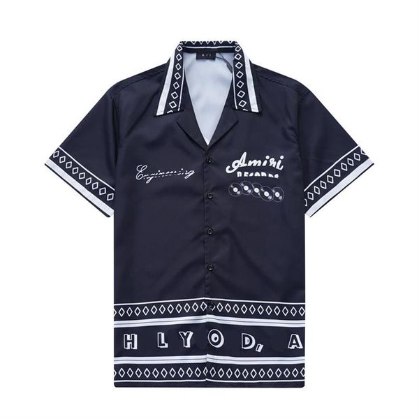 Camisa de manga corta bonita e informal holgada de marca de moda de alta gama, top de verano para hombre