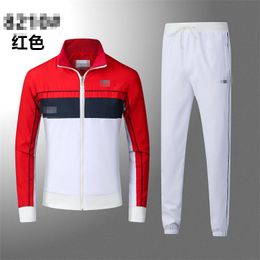 High-end modemerk casual sportset voor heren, modieuze heren knappe paar geborduurde hoodie en sportbroek tweedelige set