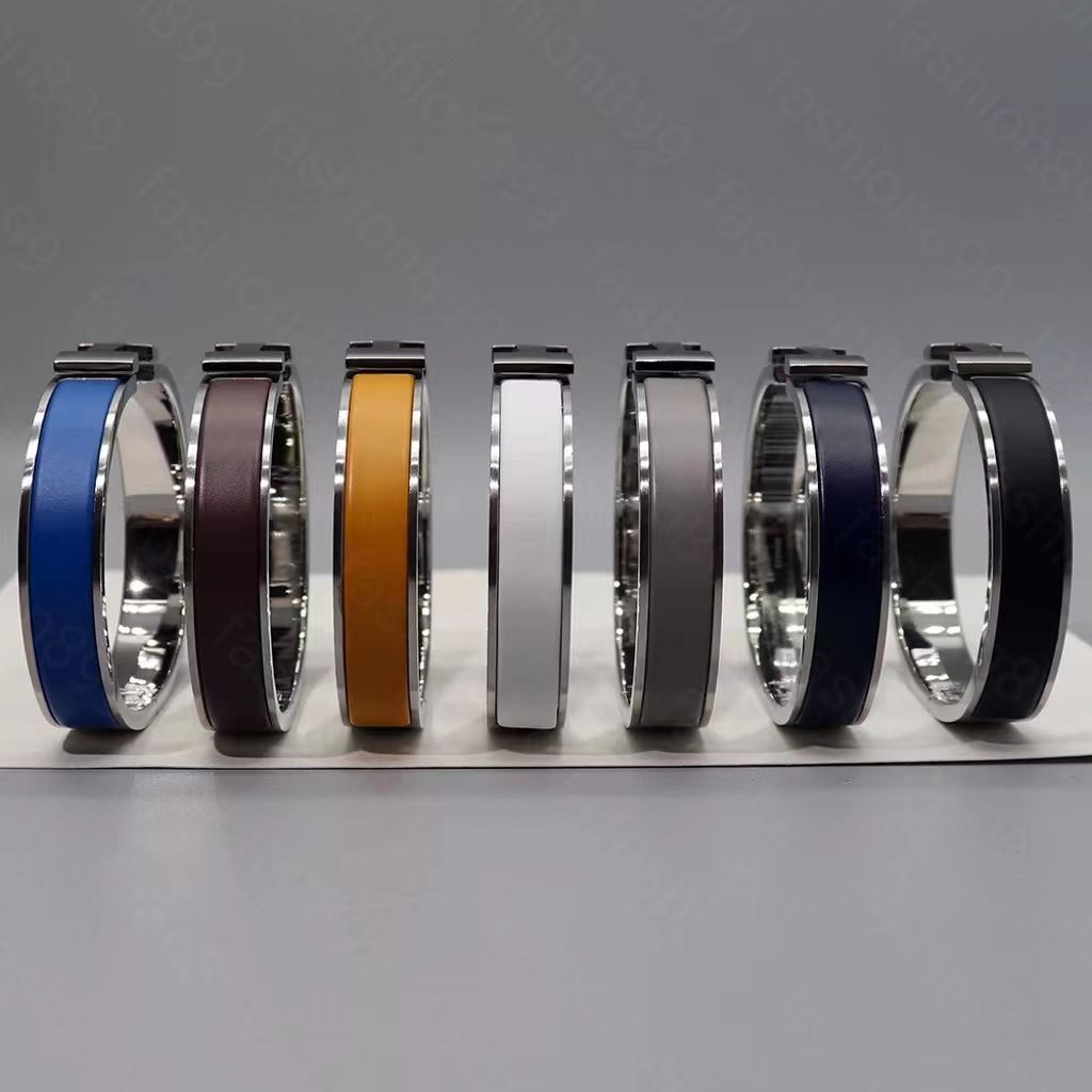 High-End H Armreifen Armband für Herren und Frauen handgefertigt matte Emaille Open Lovers Armbänder