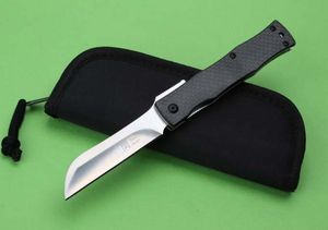 High-end Higonokami Japen Mes D2Steel Blade TC4 Ally + Fiber Handle 58-60HRC Black Nylon Bag
