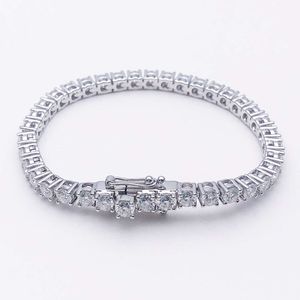 Bracelet de Tennis haut de gamme en argent glacé VVS Moissanite diamant S 9K 10K/14K/or massif