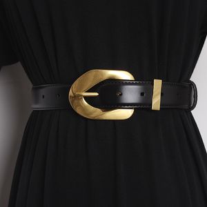 High -end onregelmatige metalen gesp tailleband voor vrouwen Jean taille riem echte koesleer korset vol graan lederen cinture riem