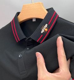 Little Bee Beed Broidered Paul Polo Mens Mens Summer Lapel Brand à manches courtes T-shirt Mens Loose Casual Top 240307