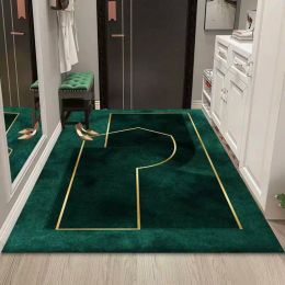 High-end luxe balkon toegang tapijt groene woonkamer bank tapijten keuken cloakroom niet-slip kleed eenvoudige slaapkamer bed tapijten