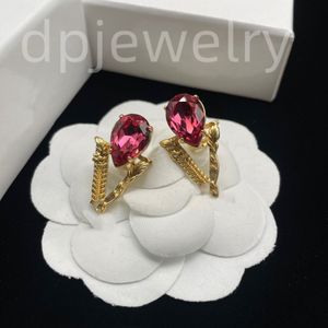 Boucles d'oreilles de luxe haut de gamme Ruby Medusa Premium Luxury Designer Or 18 carats Vers Medusa925 Argent Bijoux de créateur de haute qualité