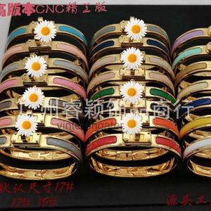 Luxury haut de gamme H bracelet à domicile H Famille Haute Version Square Bracelet Round Bracelet Mode 8 mm Couleur émail