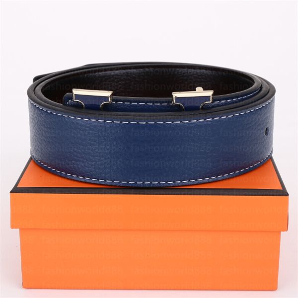 Ceinture pour hommes haut de gamme Mode hommes en cuir boucle cinq couleurs Femmes d'affaires classique casual femmes artisanat boîte orange en gros