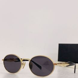 Marque haut de gamme pour hommes avec logo lunettes de soleil design hommes femmes style rétro cadre ovale lentille marron UV400 lunettes de soleil de conduite avec boîte SPR65Z