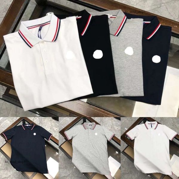 Camiseta de diseñador para hombre de gama alta Monclair Polos Polo para hombre Logotipo bordado en el pecho Polo Camisetas de verano Francia Marca de lujo Camiseta de manga corta de algodón Hombre 897