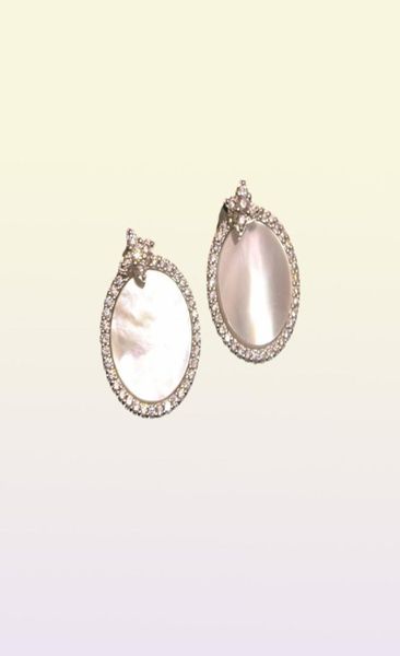 Boucles d'oreilles en eau douce naturel haut de gamme S925 Pure Argent anti-allergie Lady039 Earnails Wheat Shape Tenni3158179